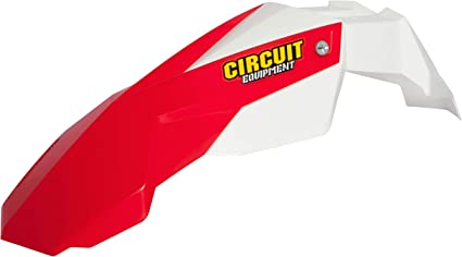 Front Fender STEALTH White/Red H.